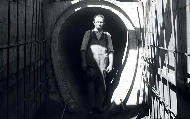 Construction d’un égout de 4’ x 6’. 13 septembre 1922